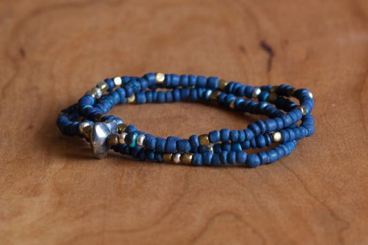 SunKu 39 Indigo Dye Beads Necklace & Bracelet SK-014