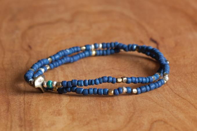 SunKu 39 Indigo Dye Beads Anklet & Necklace SK-025