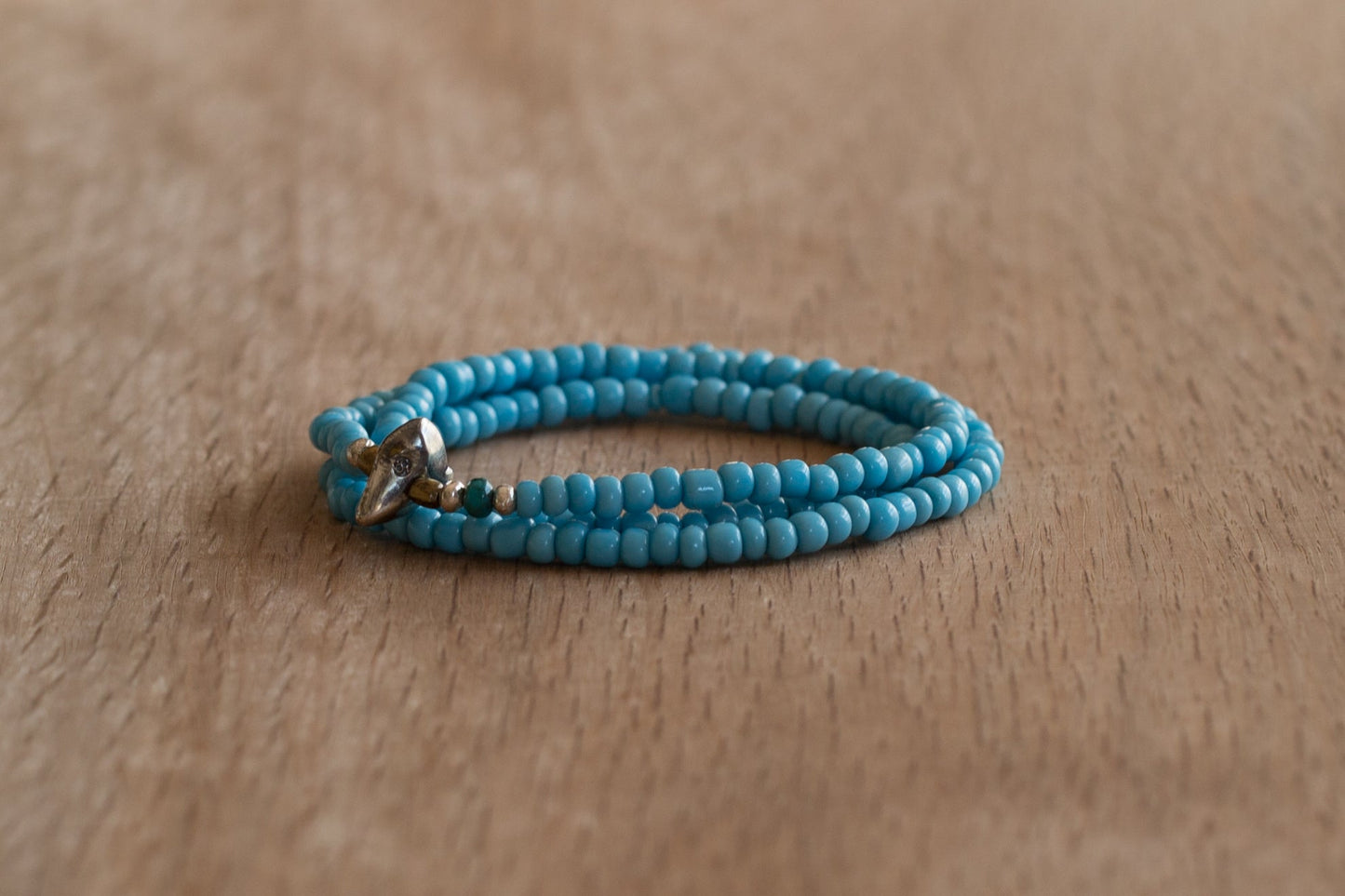 SunKu Antique Beads Necklace & Bracelet Mat Sax LTD-018