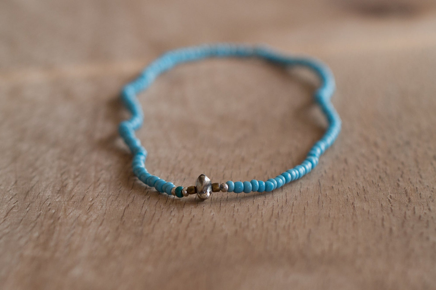 SunKu Antique Beads Necklace & Bracelet Mat Sax LTD-018