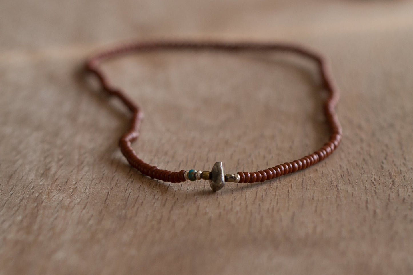 SunKu Antique Beads Necklace & Bracelet Brown LTD-020