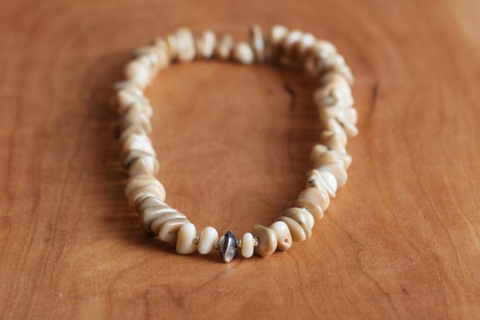 SunKu 39 Large White Coral and Silver Necklace Natrual SK-033-NAT