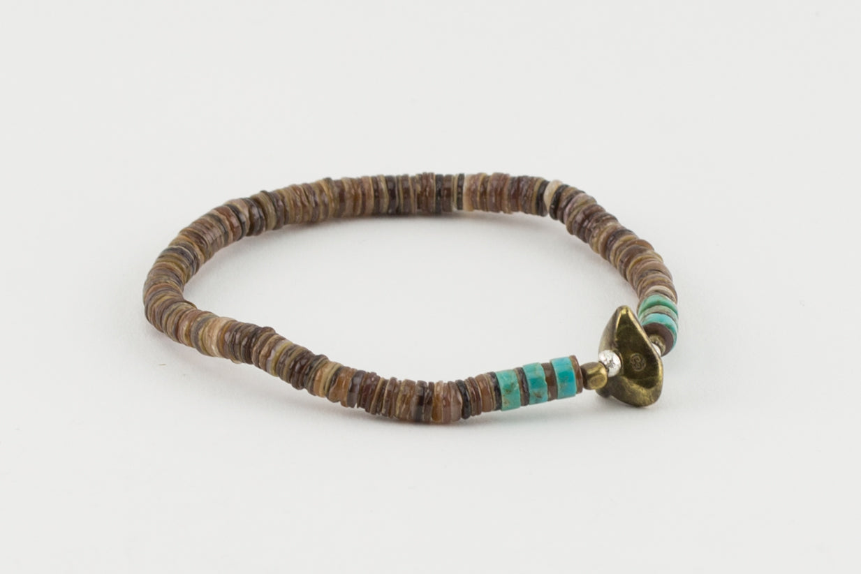 SunKu 39 Heishi Shell Bracelet SK-055-BRN