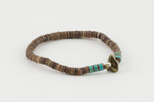 SunKu 39 Heishi Shell Bracelet SK-055-BRN