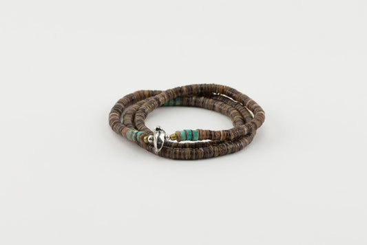 SunKu 39 Heishi Shell Necklace & Bracelet SK-056-BRN