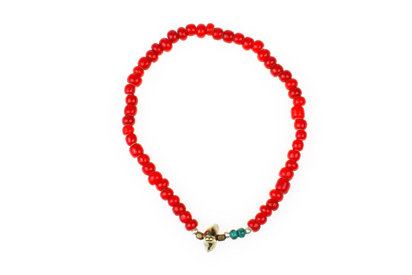 SunKu 39 White Heart Beads Anklet (L beads) SK-077