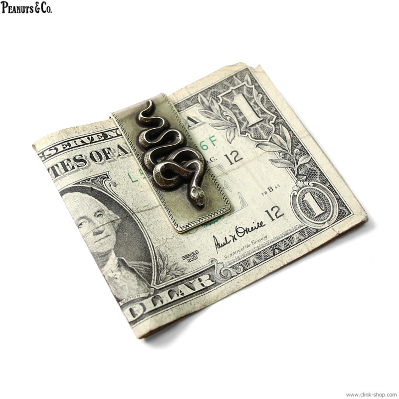 Peanuts&Co snake money clip brass