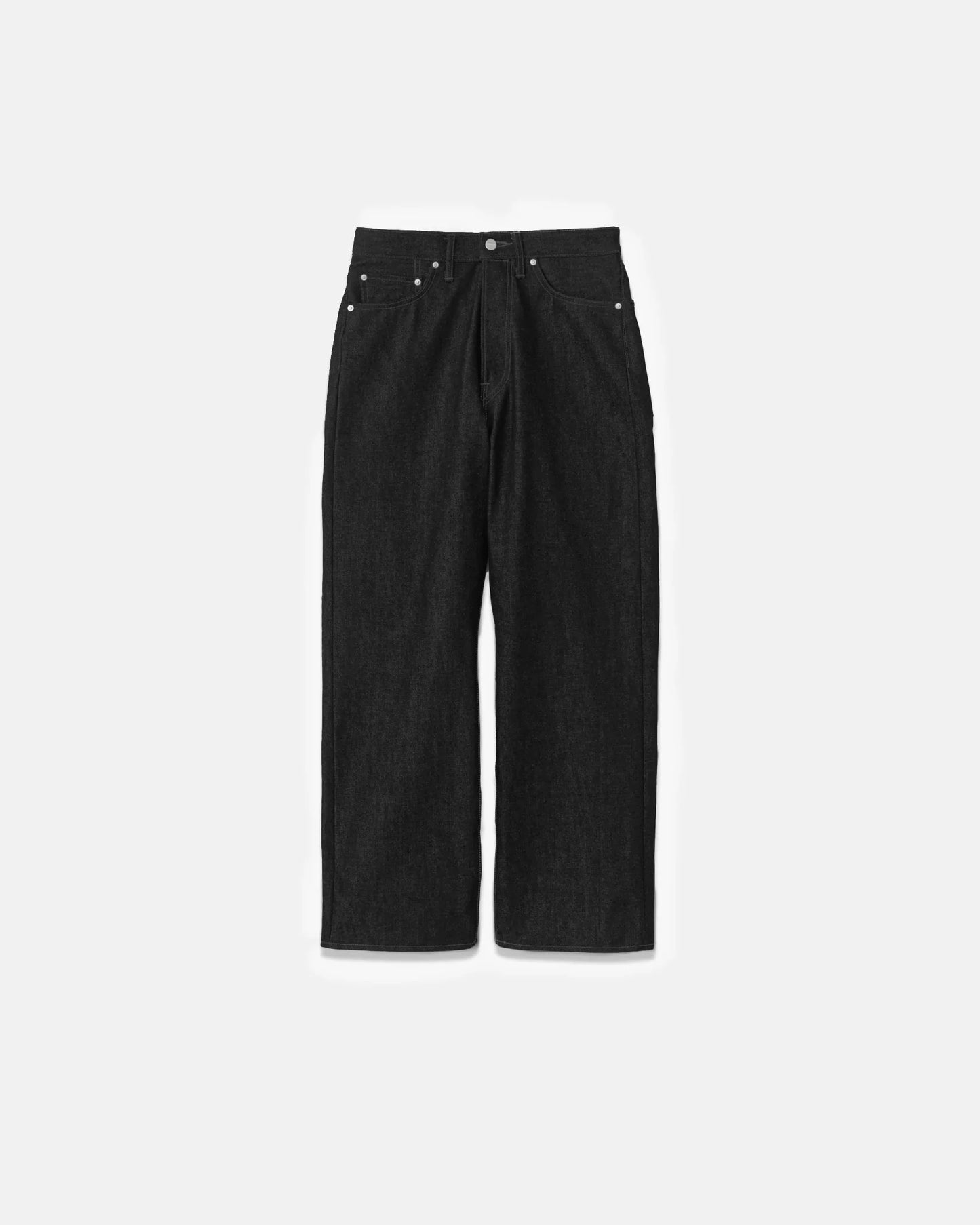 Graphpaper Selvage Denim Five Pocket Wide Straight Pants - RIGID