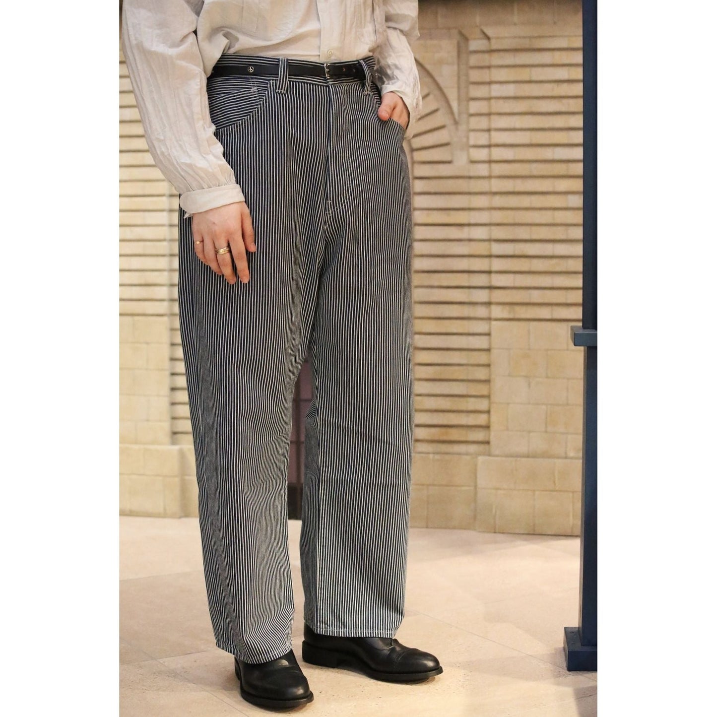 Porter Classic STEINBECK HICKORY STRIPE PANTS