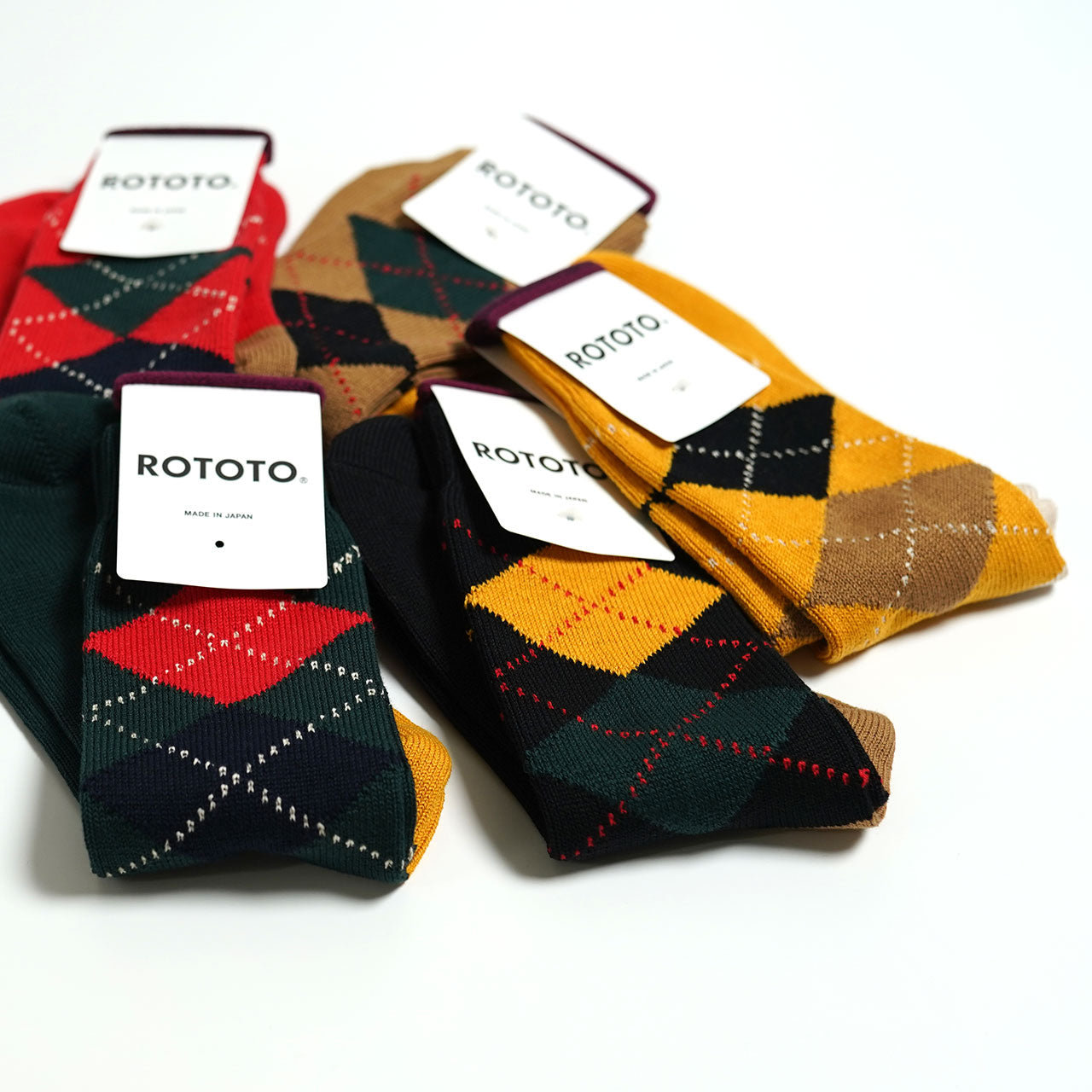 RoToTo ARGYLE CREW SOCKS