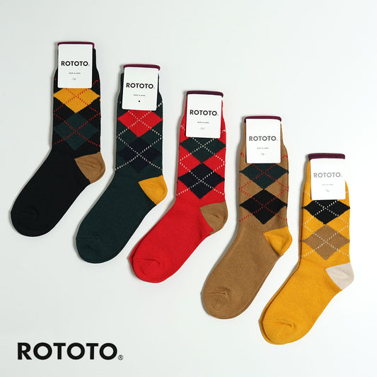 RoToTo ARGYLE CREW SOCKS