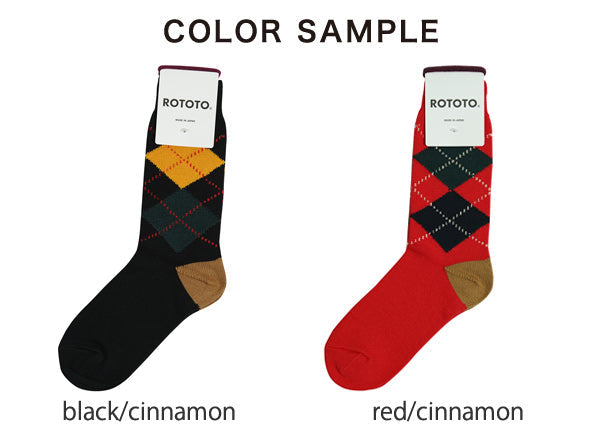 RoToTo ARGYLE CREW SOCKS