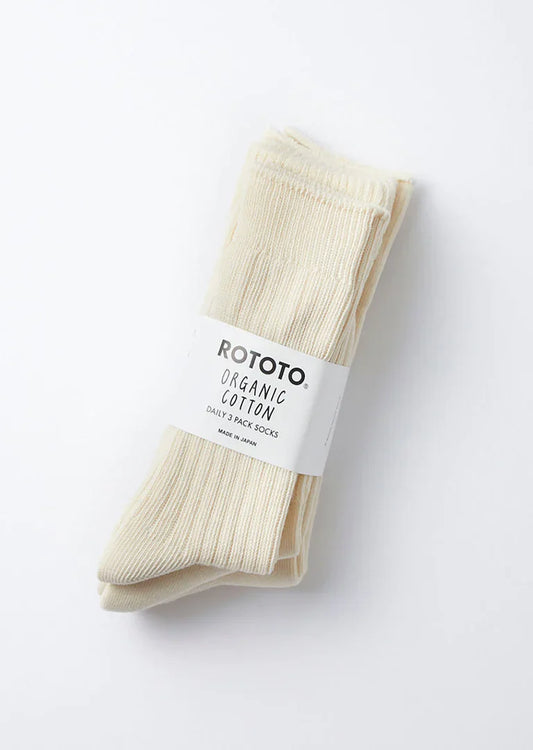 RoToTo ORGANIC DAILY 3 PACK CREW SOCKS