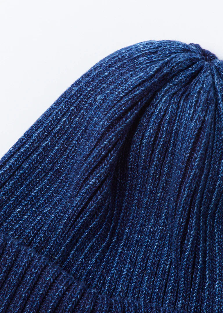 RoToTo INDIGO COTTON ROLL UP BEANIE