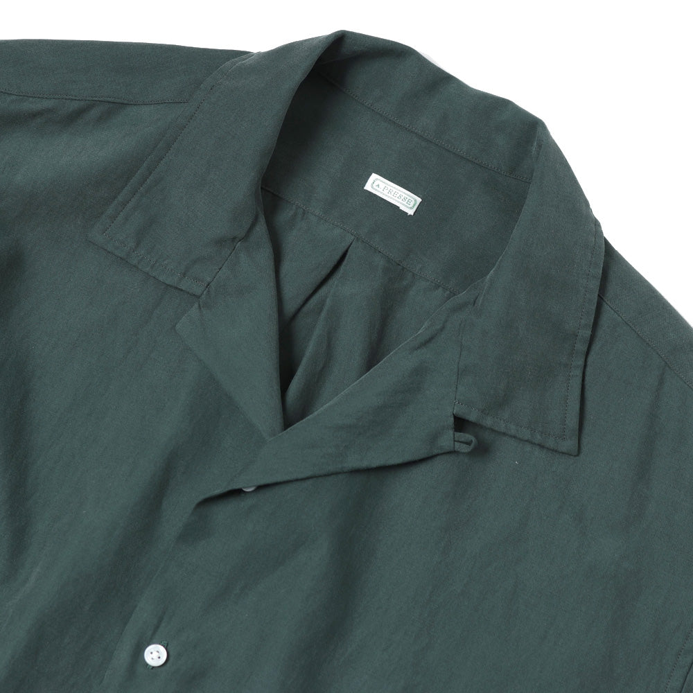 A.PRESSE Silk Cotton Open Collar L/S Shirt