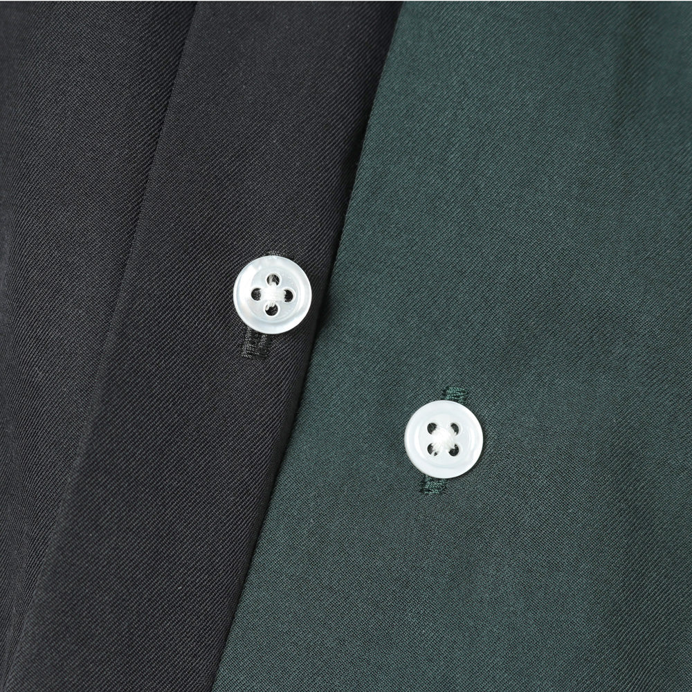 A.PRESSE Silk Cotton Open Collar L/S Shirt