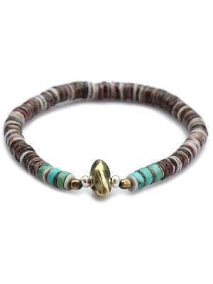 SunKu 39 Heishi Shell Bracelet SK-055-BRN