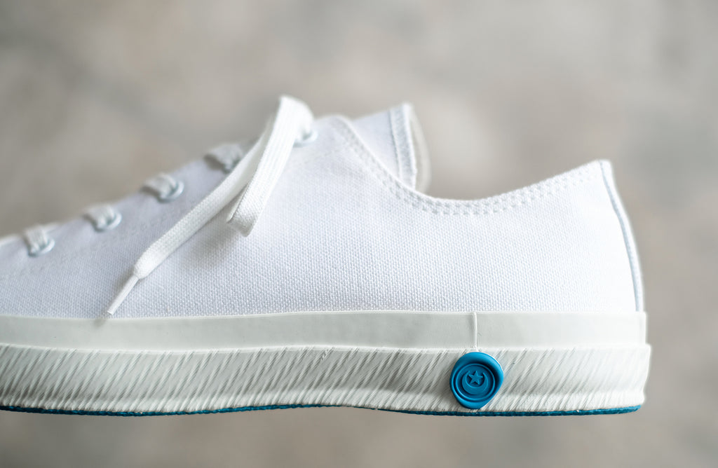 SHOES LIKE POTTERY LOW - OPTICAL WHITE (BLUE SOLE)