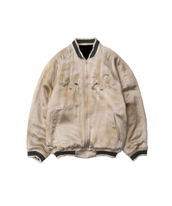 ssstein VINTAGE SATIN / VELVET REVERSIBLE ZIP JACKET