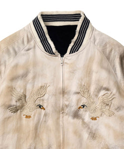 ssstein VINTAGE SATIN / VELVET REVERSIBLE ZIP JACKET