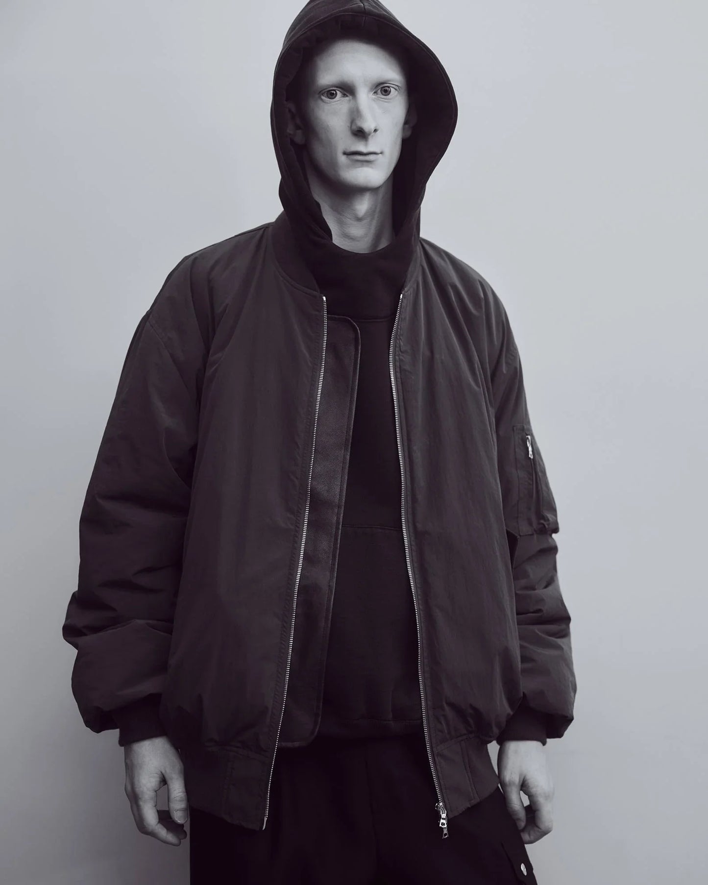 ssstein WINDPROOF NYLON OVERSIZED FLIGHT JACKET