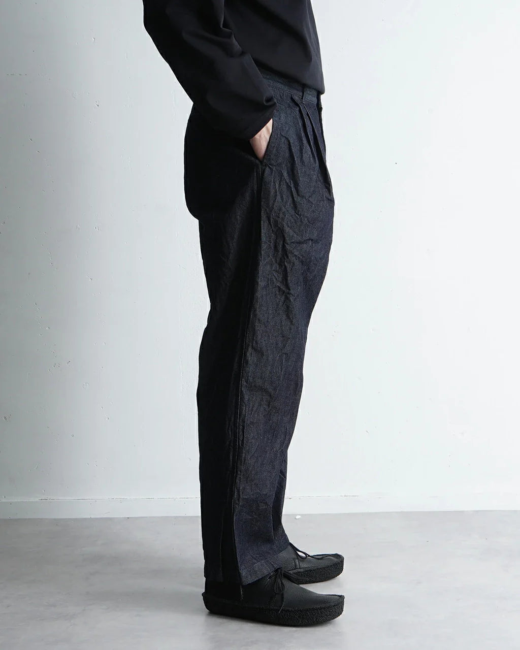 STILL BY HAND 10oz Denim 2 Tuck Pants