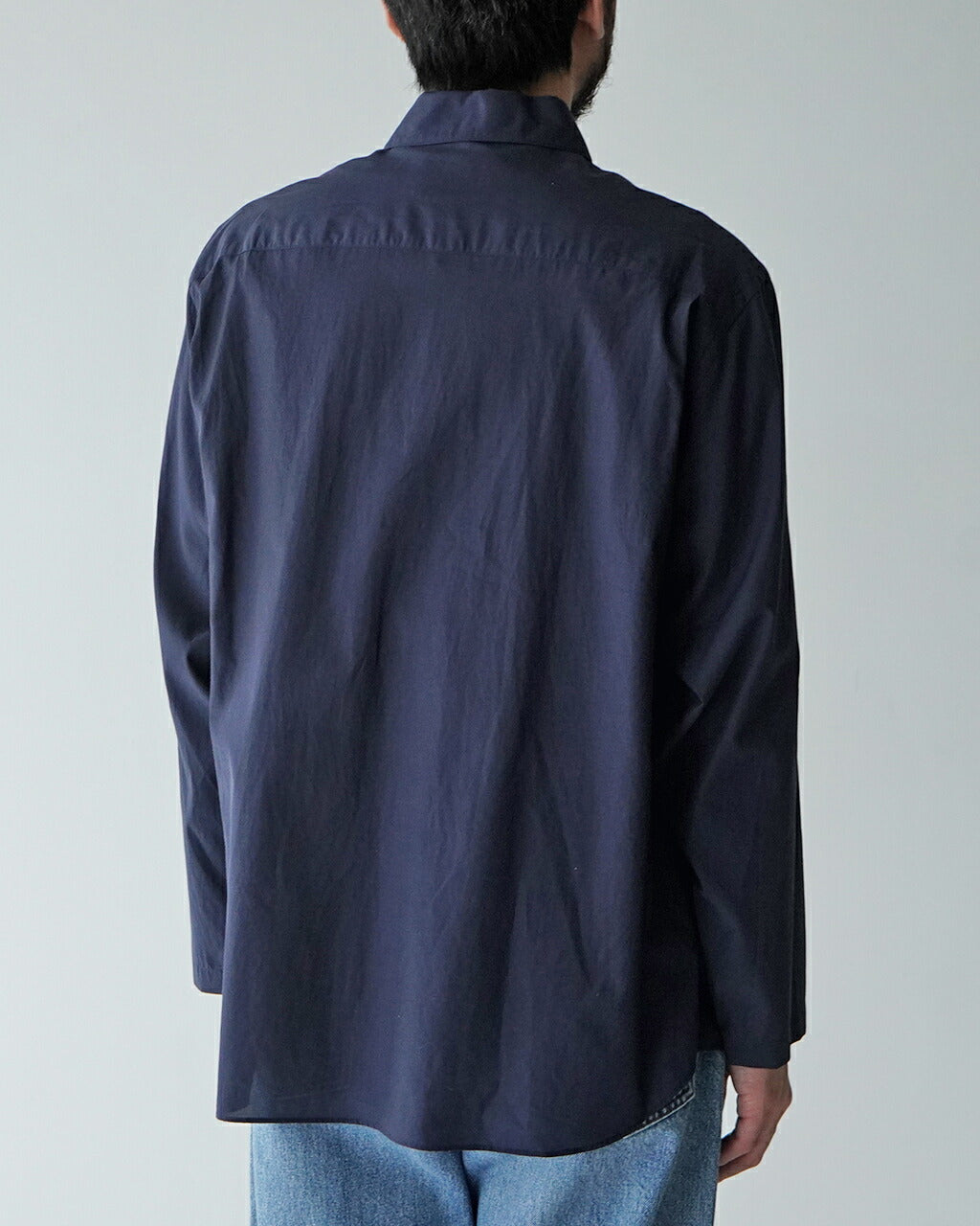 STILL BY HAND Cupro Mixed Pullover Shirt