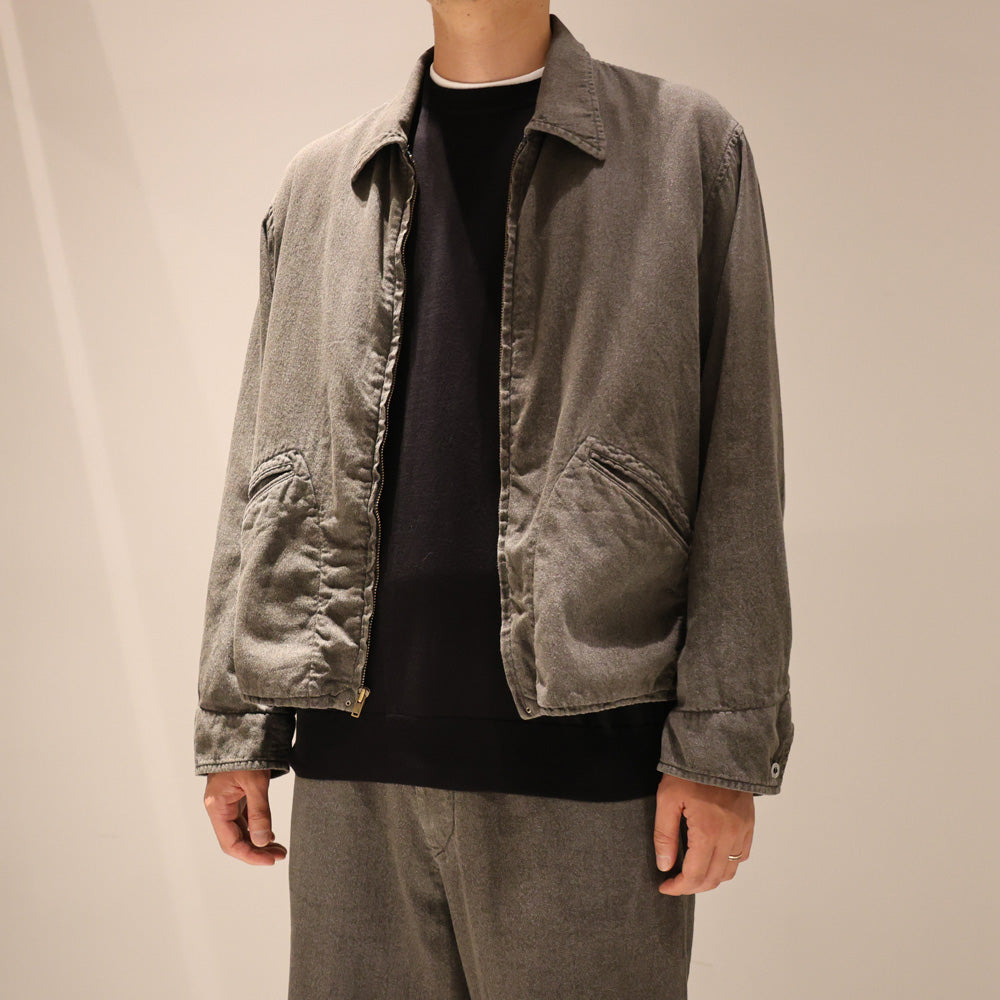 A.PRESSE Vintage Black Chambray Sports Jacket