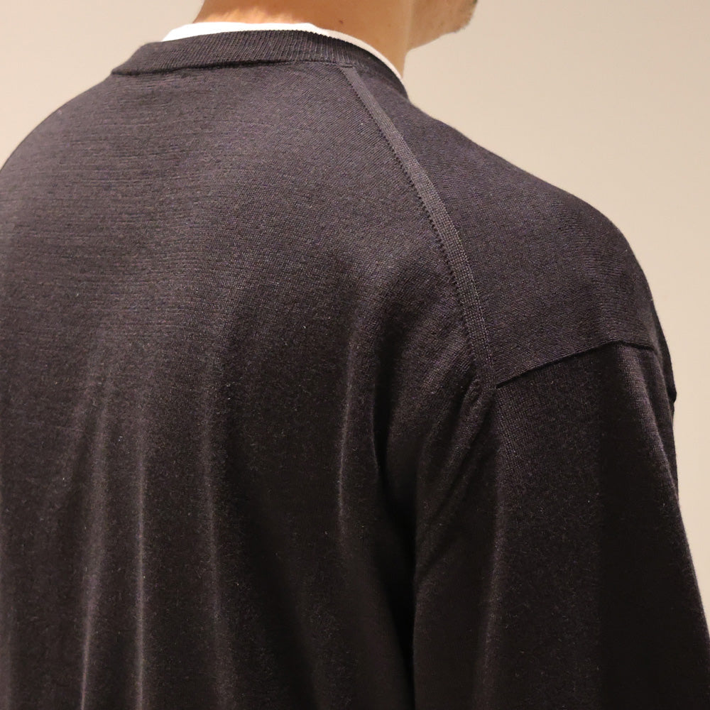 A.PRESSE Wool Cotton High Gauge Crew Neck Sweater