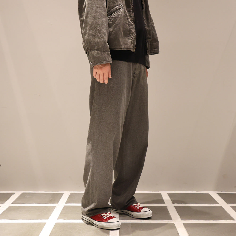 A.PRESSE Vintage Black Chambray Work Pants