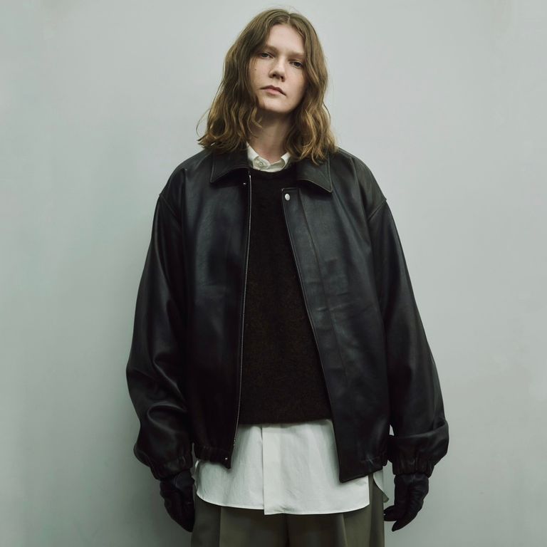 ssstein LEATHER ZIP SHORT JACKET