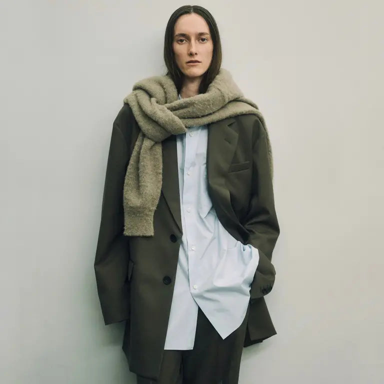 ssstein SUVIN COTTON OVERSIZED REGULAR COLLAR SHIRT