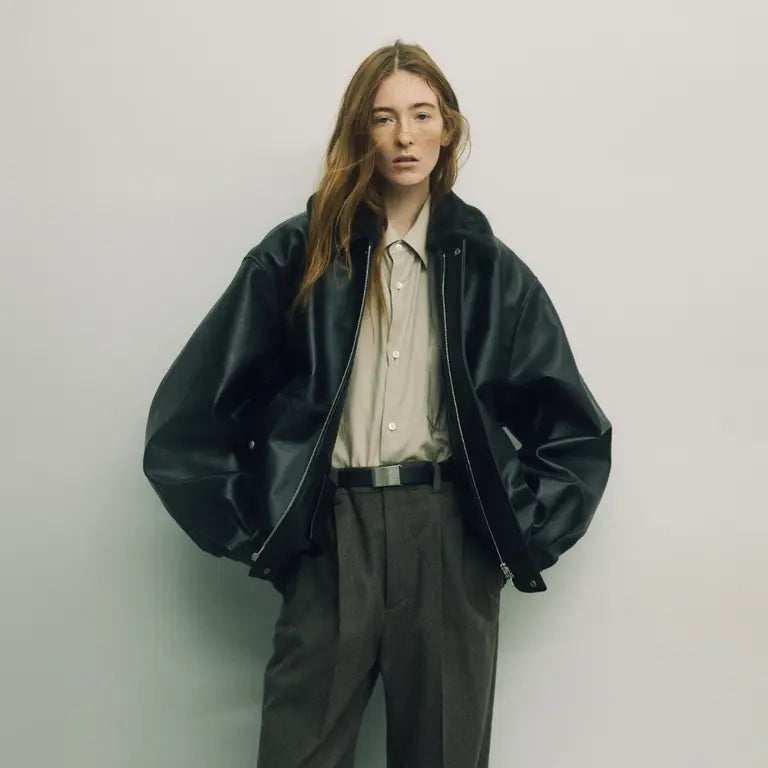 ssstein COTTON/SILK OVERSIZED REGULAR COLLAR SHIRT